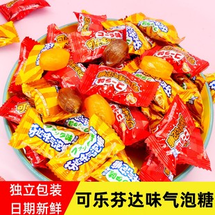 奇峰气泡糖芬达可乐味汽水糖果泡水老式酸酸糖500克怀旧硬糖批发