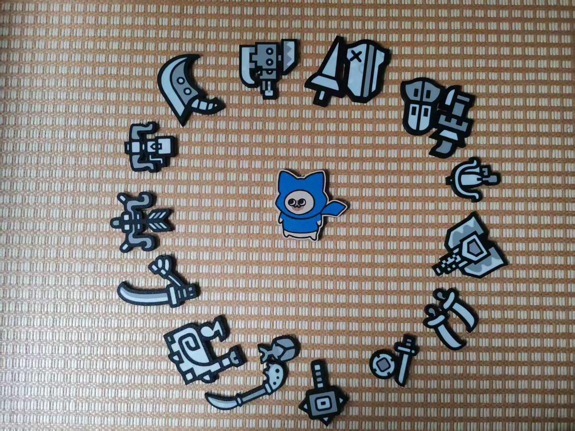 小娘子制作怪物猎人呆猫冰箱贴 武器冰箱贴，桃乐丝，可装备