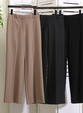 正p~稀罕爆了！少量1208~good wool羊毛混纺高腰宽松版型直筒长裤