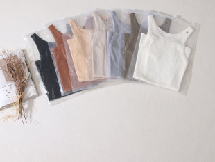 欧美TO尾货 有机棉螺纹工字背心上衣春夏新 人手两件打底单穿都可