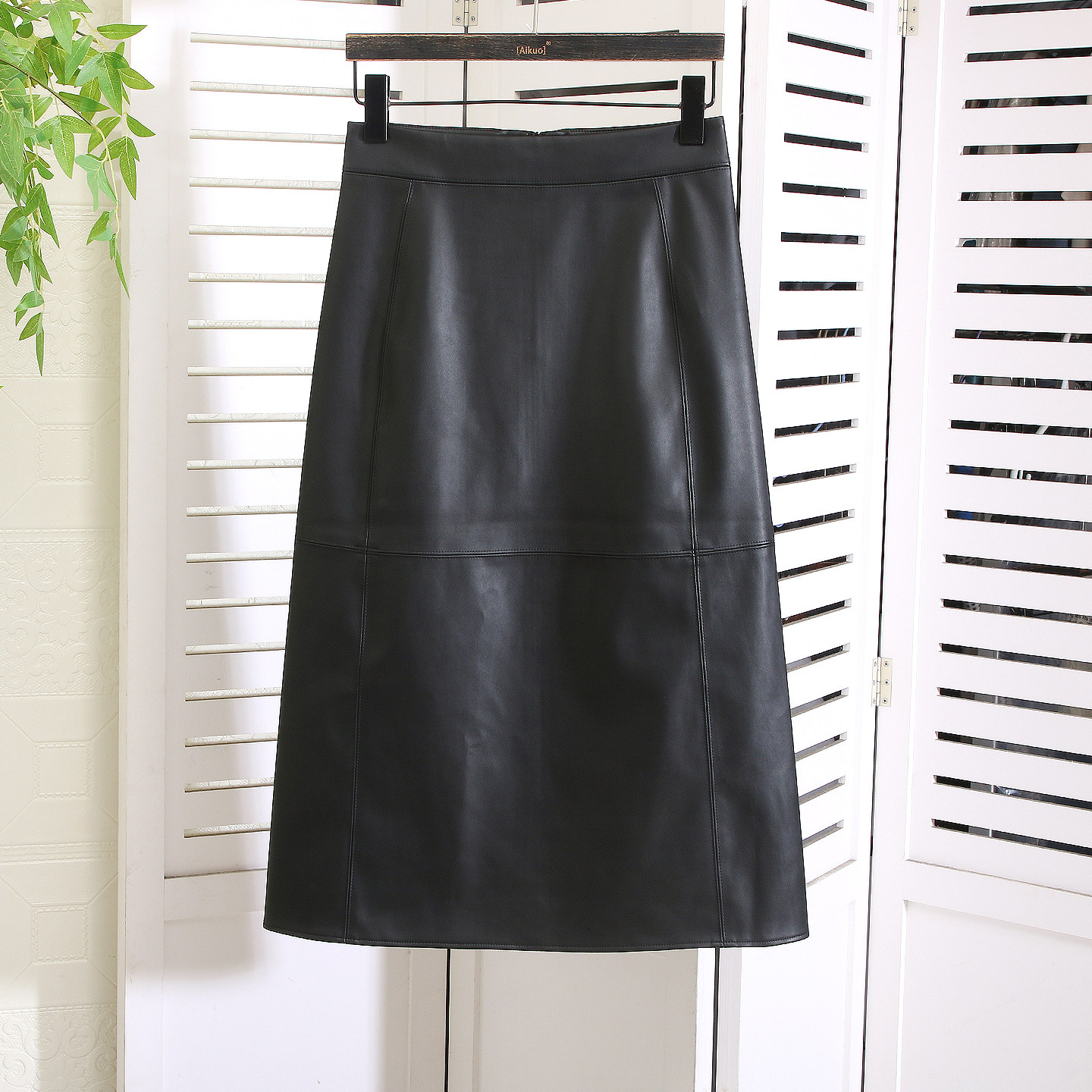 纯尾MAX 百搭时髦 客供~！皮革涂层高腰中长款半身裙2025年秋冬新,女装/女士精品,半身裙,淘宝优惠券,粉丝福利购,淘宝优惠卷