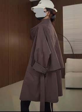1032女洋气时尚风衣女风衣女款爆款2026新款短款风衣外中长款