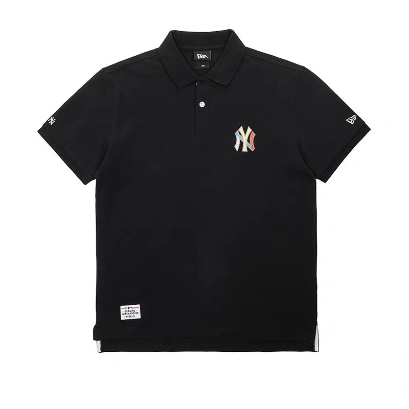 NewEra纽亦华情侣短袖男女NY彩色刺绣POLO衫运动T恤时尚