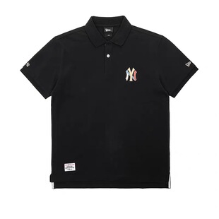 NewEra纽亦华情侣短袖男女NY彩色刺绣POLO衫运动T恤时尚