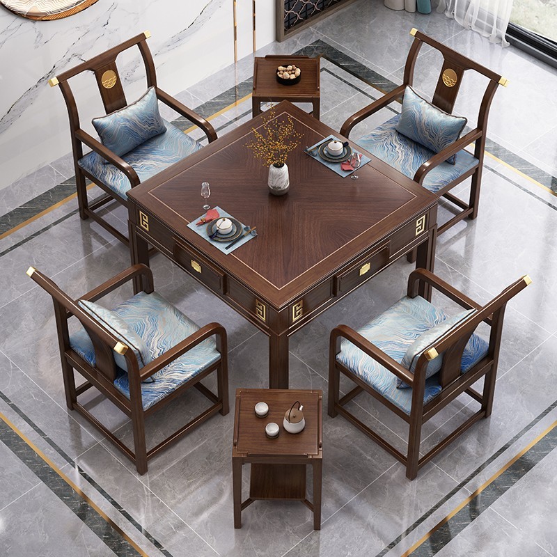 新中式麻将桌两用餐桌一体静音机