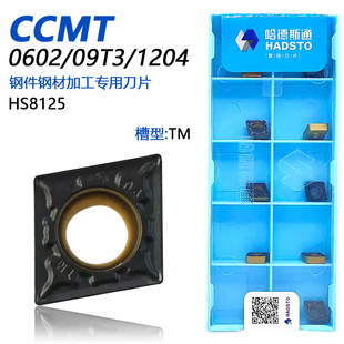 株洲哈德斯通菱形单面数控刀片CCMT060204-TM HS8125双色钢件专用
