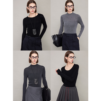 扬子纱套头可机洗打底衫