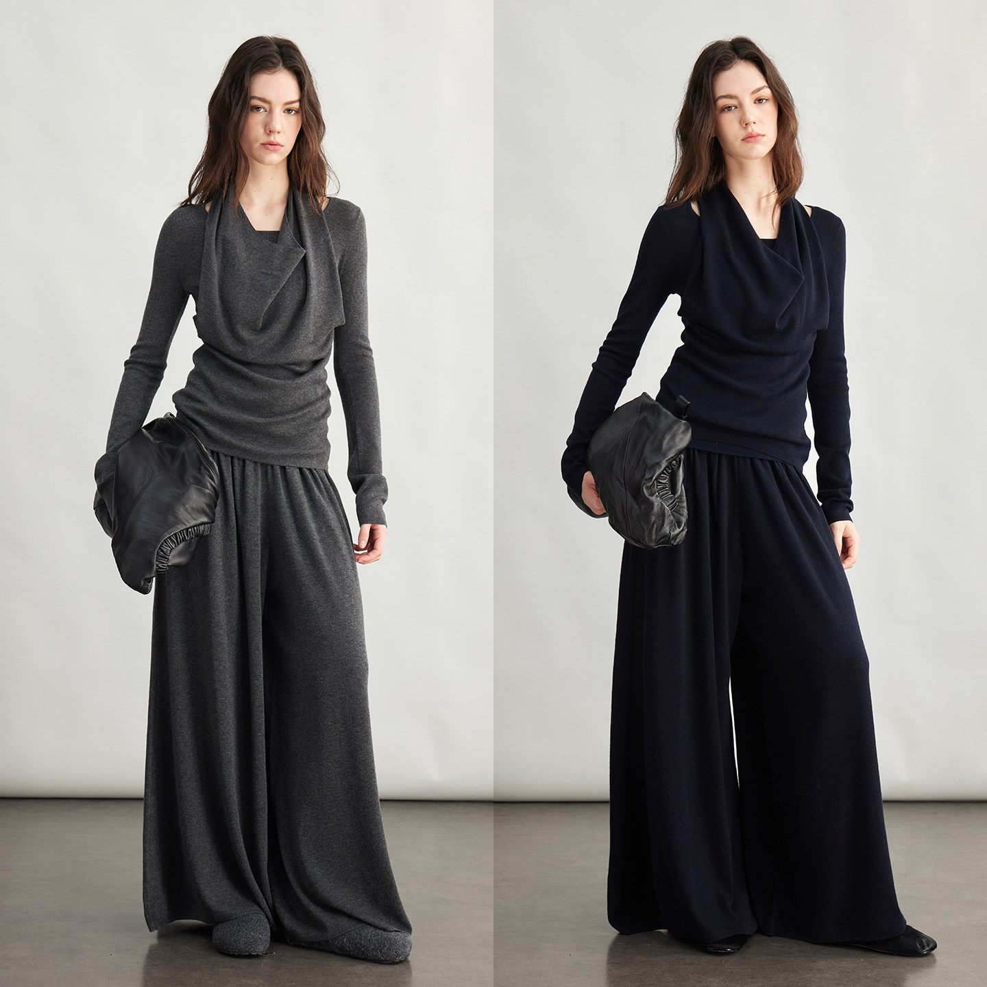 3ONE老钱松弛羊毛百搭懒人挂脖涤荡领针织上衣/阔腿裤/显瘦套装,女装/女士精品,时尚套装,淘宝优惠券,粉丝福利购,淘宝优惠卷