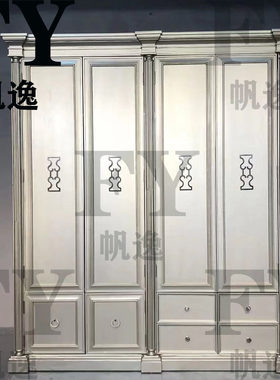 转角衣柜香槟色储物柜
