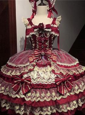 韩菇凉~原创设计Lolita洋装doll感jsk吊带连衣裙秋冬