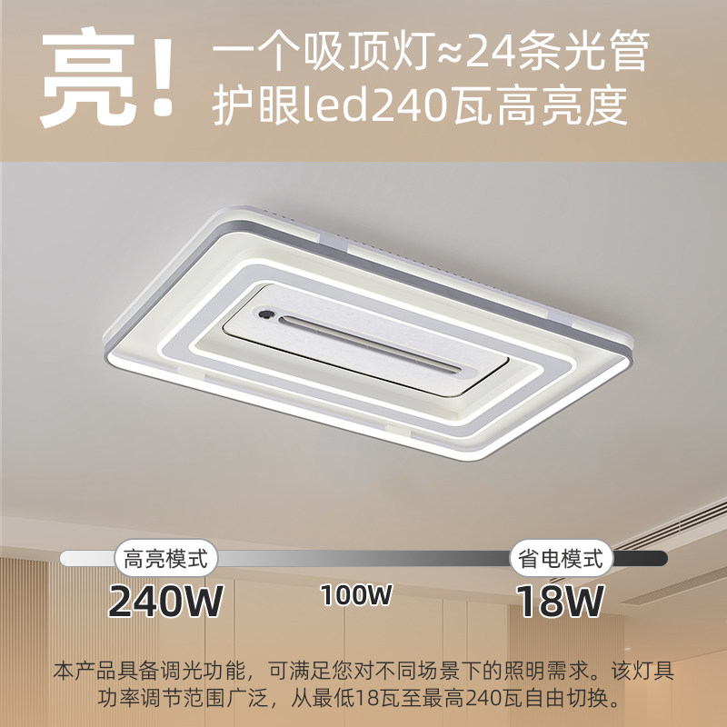 负离子客厅无叶风扇灯高端大气智能灯具全屋静音餐厅卧室吸顶灯