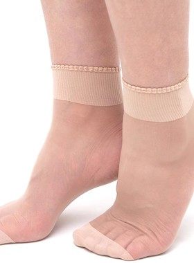 5双装！VOCAL 01017 华高松口薄款短丝袜深肤色脚尖加固夏季袜子