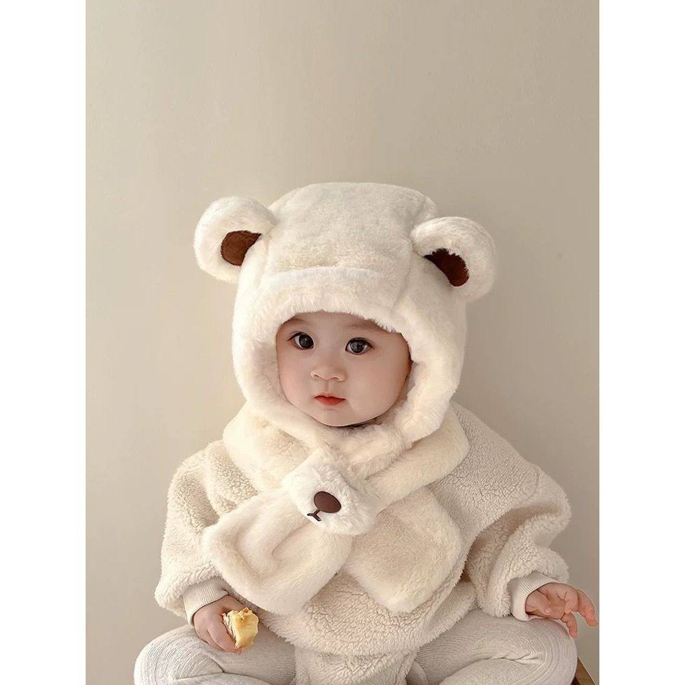 儿童帽子围巾一体秋冬季可爱帽男女童加厚保暖婴儿超萌,童装/婴儿装/亲子装,围巾,淘宝优惠券,粉丝福利购,淘宝优惠卷