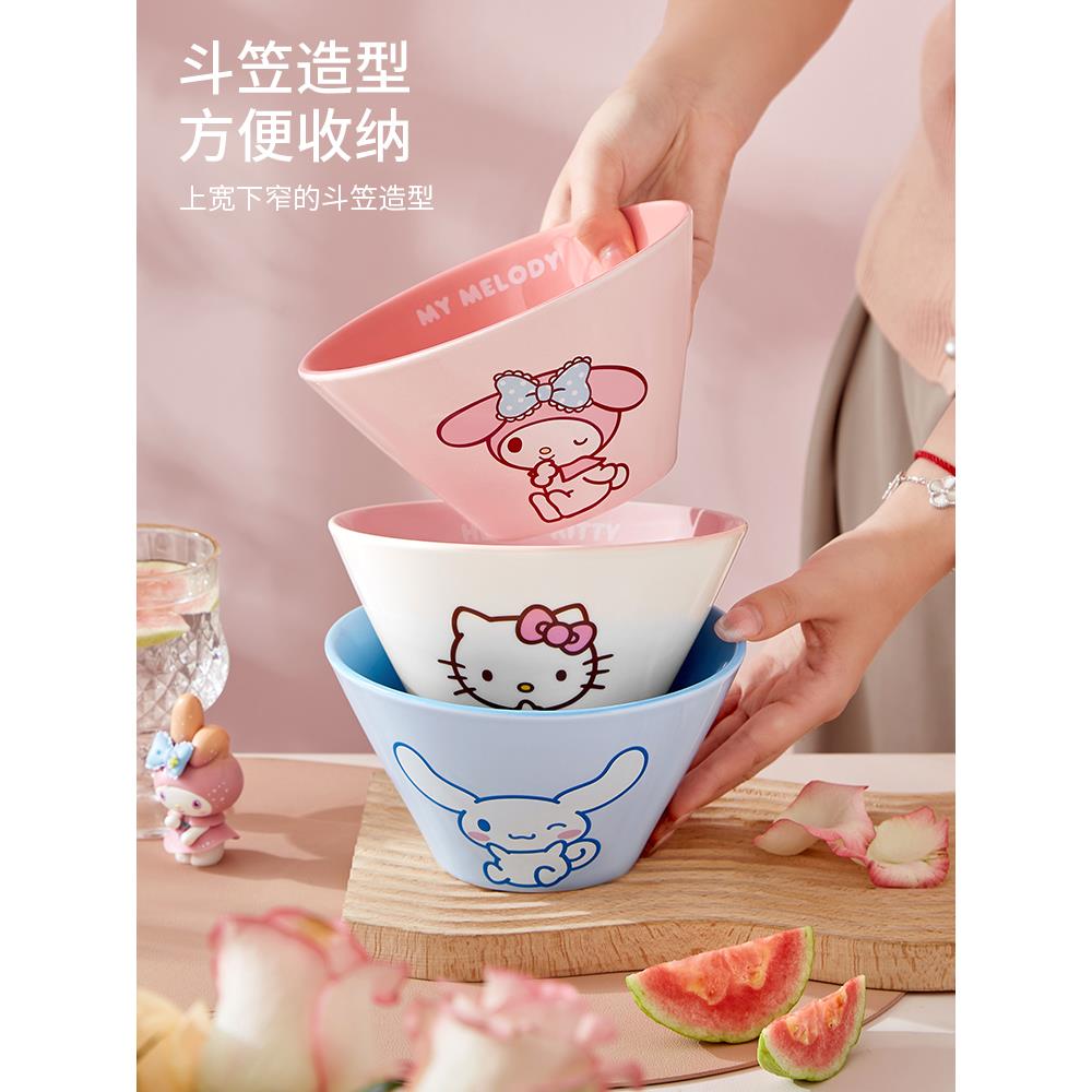 大耳狗陶瓷拉面碗家用套装
