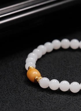 和田玉俄料一级白玉24k足金设计