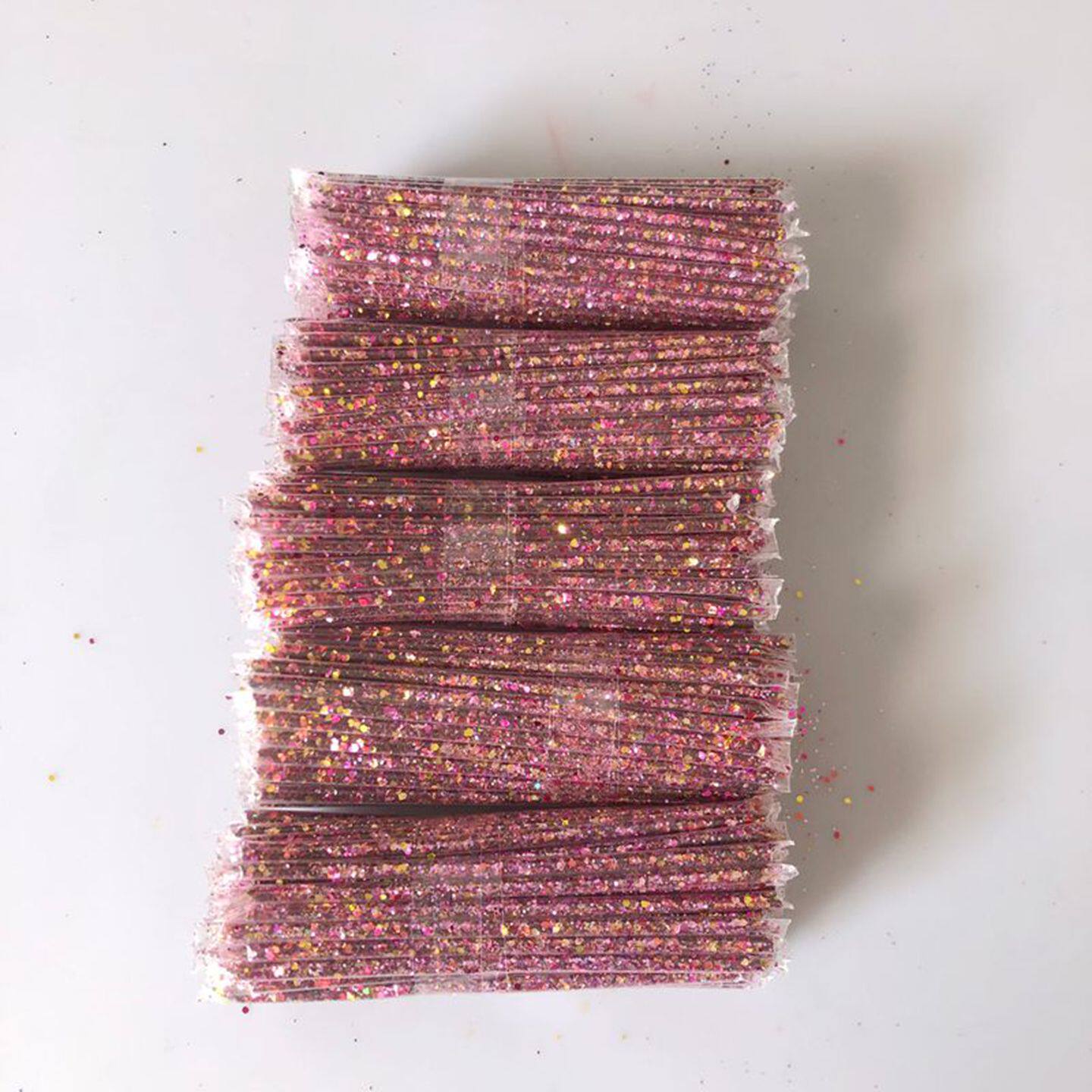 新娘头饰七彩粉撒花彩色金粉