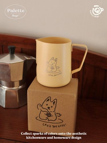 画了个杯子拉花杯奶泡壶插画手绘