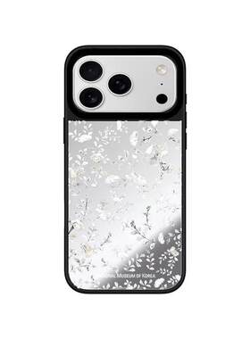 粉色小碎花黑镜适用苹果17promax手机壳iphone16pro保护套15plus防摔14/13/12磁吸Magsafe潮牌11