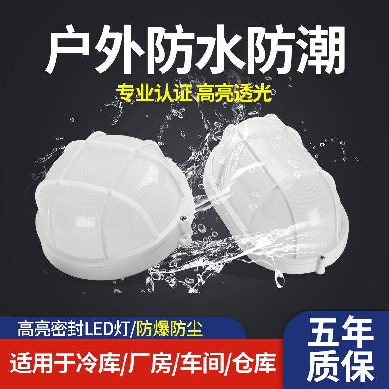 振寰220V三防节能自带光源防潮灯