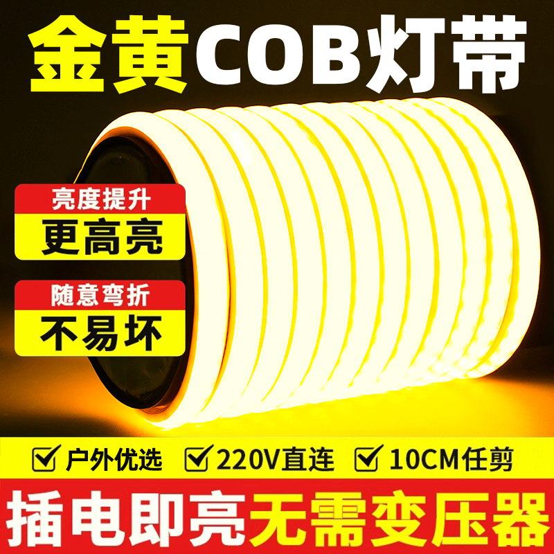 led硅胶灯带户外防水灯条220v