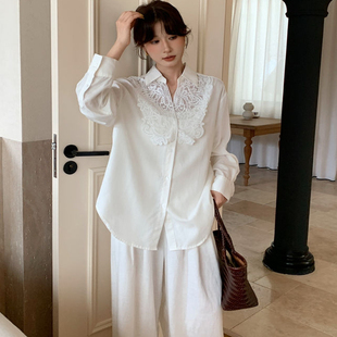 QBB 花边麻感天丝衬衫 19571 杰哥粉丝专享