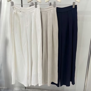 19199 QBB 系带亚麻阔腿裤 杰哥粉丝专享