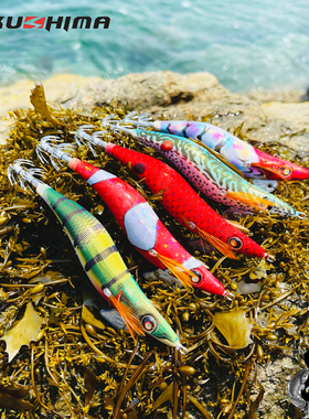 台湾墨将EO夜光木虾爆钓鱿鱼钩海洋垂钓路亚假饵墨鱼饵仿真鱼眼