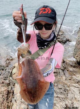 台湾墨将二代17克闪电夜光木虾路亚仿真假鱼饵海钓软丝鱿鱼钩EGI