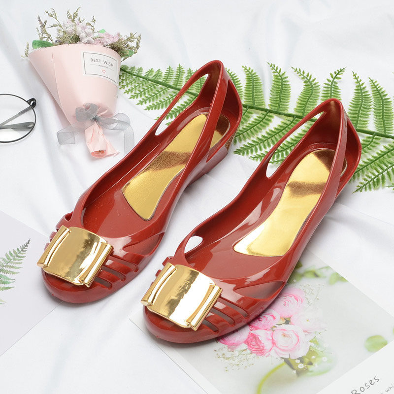 2019 summer new pattern Flat bottom Sandals crystal Plastic Sandy beach Simplicity Versatile Rain shoes student Hollow melissain the Women's Shoes, Sandals  category - from Buy2taobao.com to provide professional Taobao agent buy service