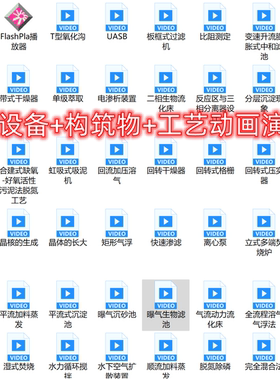103个废水设备+构筑物+工艺动画演示（swf格式）