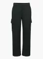 Black Workwear Straight-Leg Fleece Sweatpants