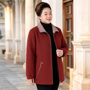 夹克上衣老年人奶奶春秋季 新中式 8XL 春装 中老年女外套胖妈妈大码