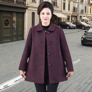 70岁老太太秋冬外套中老年女冬装 妮子厚上衣200斤奶奶加肥特大码