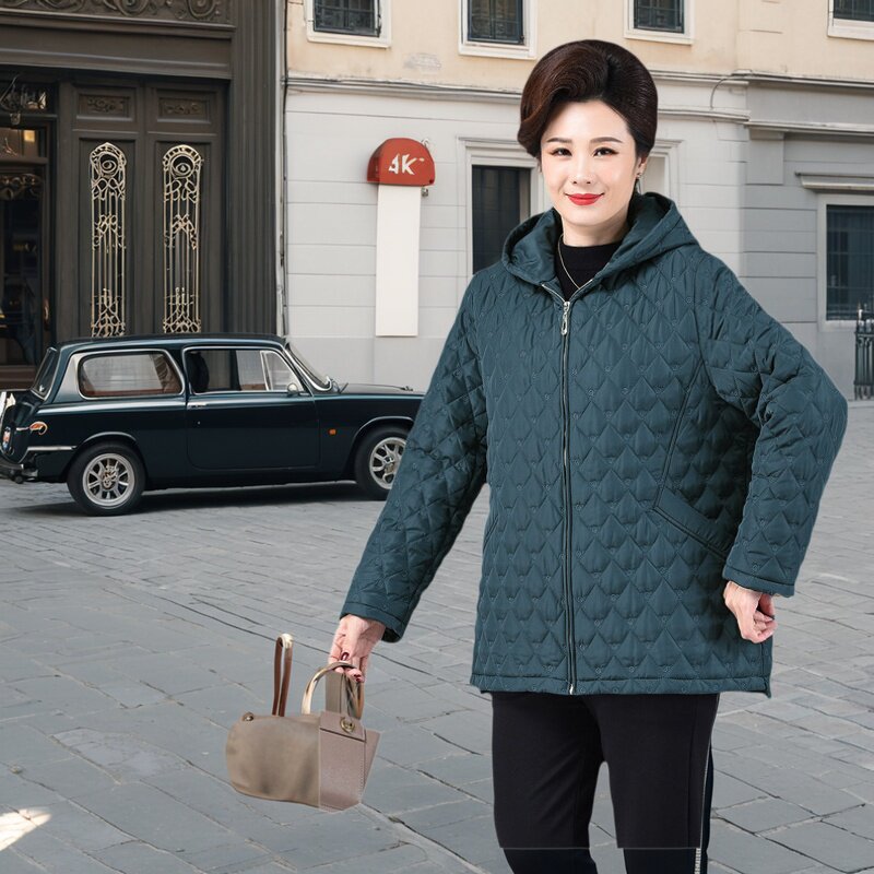 230斤胖妈妈冬装薄棉衣中老年加肥加大码连帽短款防寒服棉袄外套 - 淘宝联盟商品