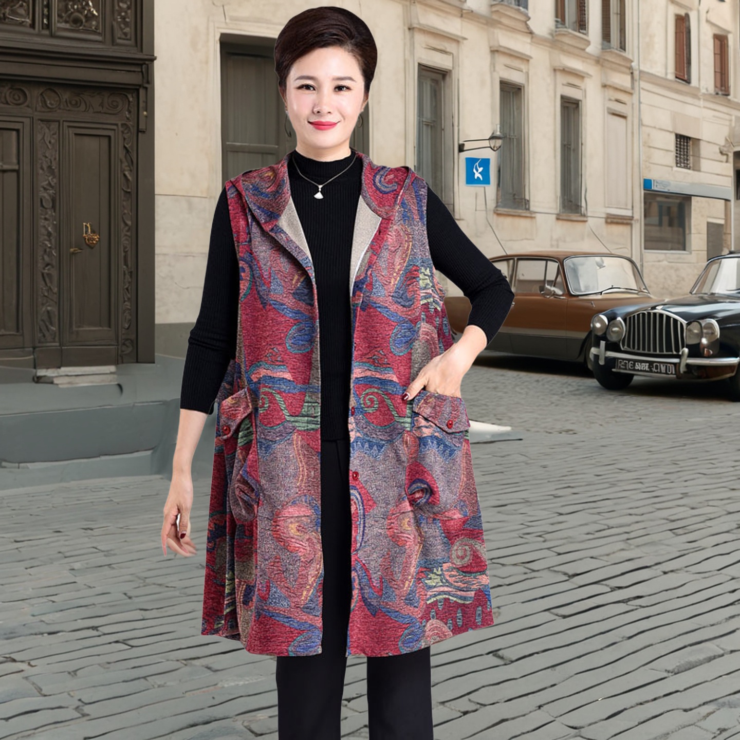 加肥大码200斤胖奶春秋宽松马甲