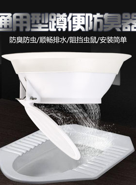 蹲便器防臭堵臭器卫生间厕所蹲厕防臭器蹲坑便池塞子防返味盖板