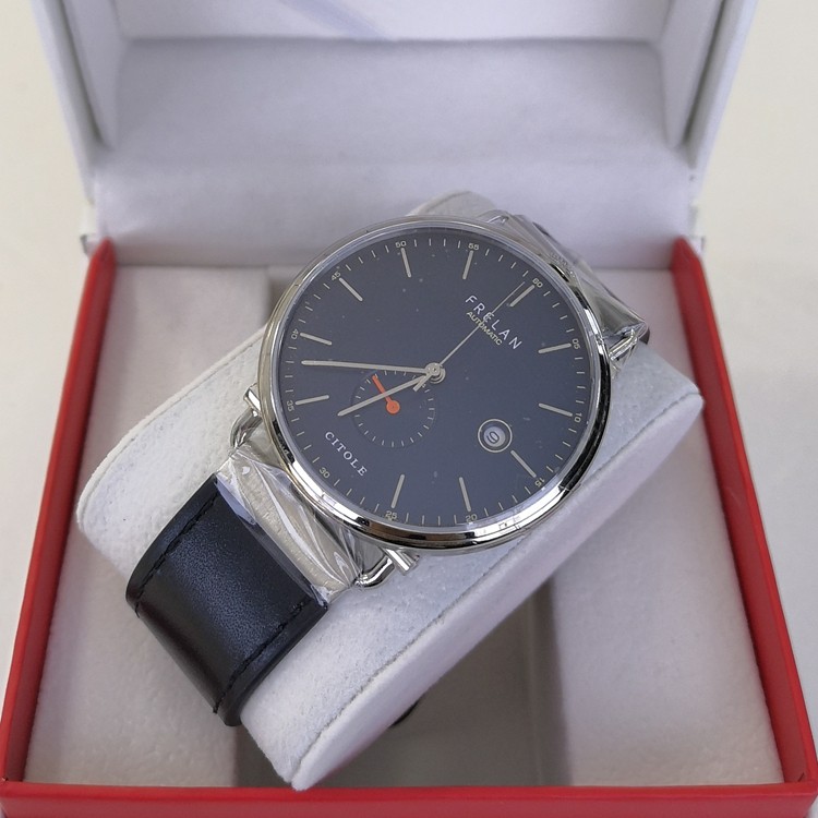 蓝色表机械表西腾防水细刻度男表