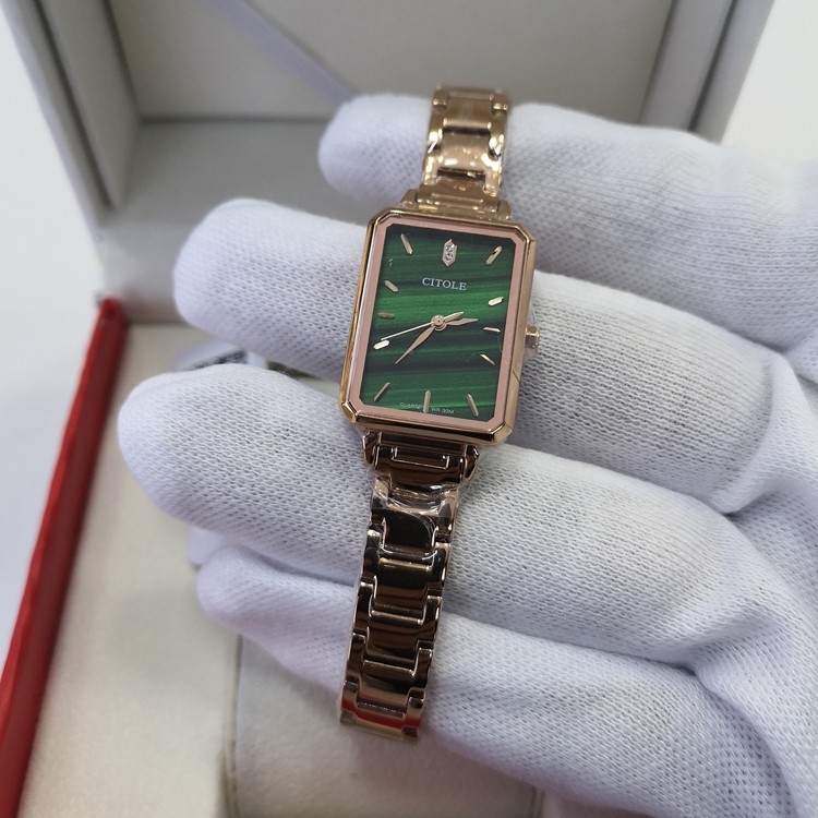 小方表孔雀绿CITOLE西腾星空表盘