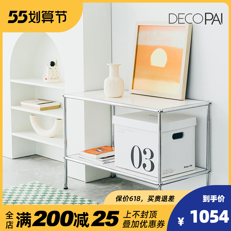 中古金属模块组合置物架现代轻奢不锈钢简约书架多层展示架陈列架