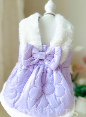 毛毛夹背带裙吊带裙狗狗公主裙大型犬狗宠物服装秋衣服公主裙巨贵