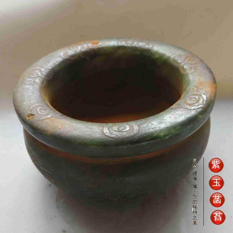 古玉老玉古玩云纹高档玉石香炉聚宝盆大号摆件包邮单只价0322003