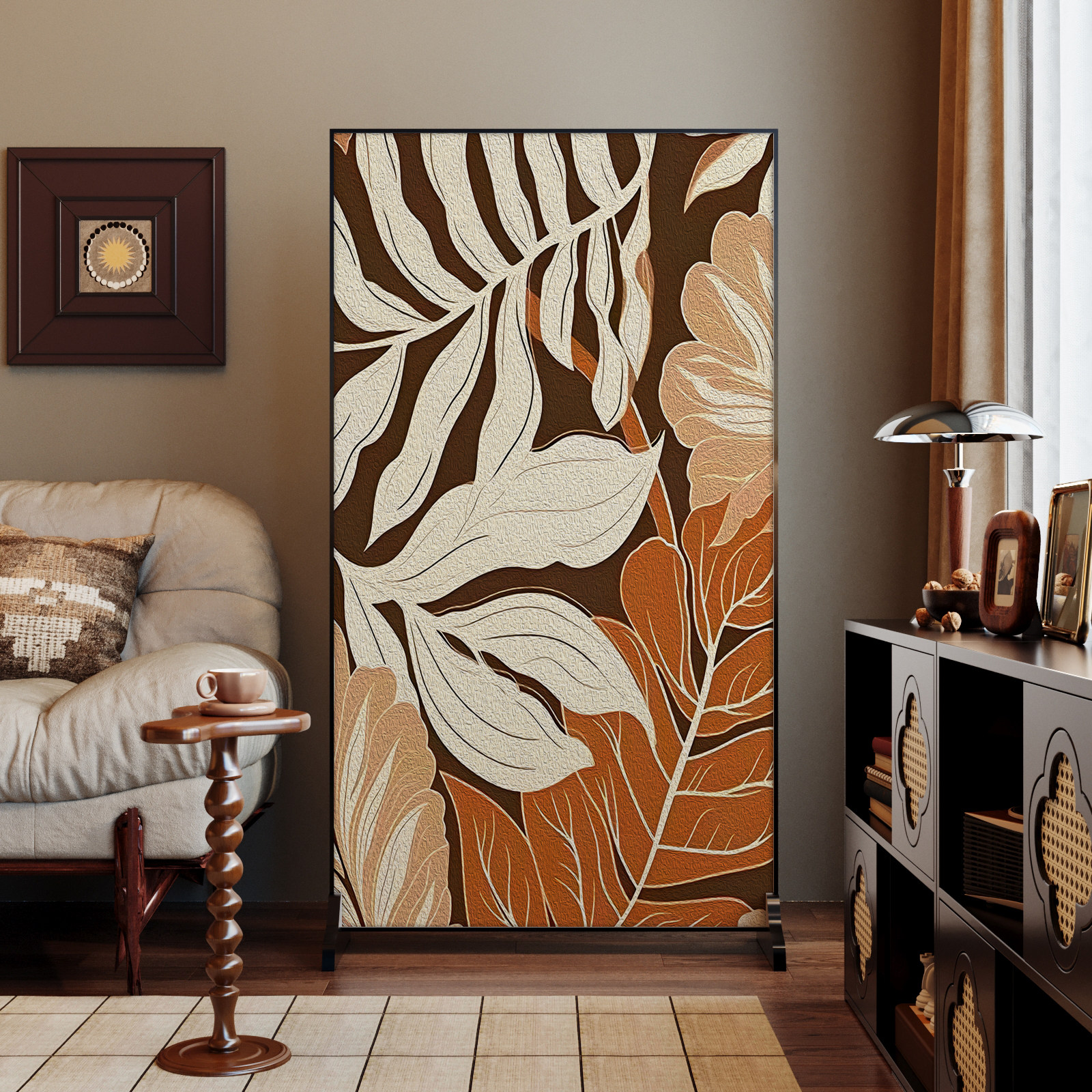 铝合金轻奢屏风隔断客厅酒店九鱼图折屏入户玄关办公室可移动座屏,住宅家具,座屏,淘宝优惠券,粉丝福利购,淘宝优惠卷