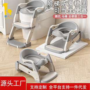 3-in-1 Foldable Kids Potty Training Seat with Step Stool