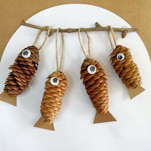 手工小鱼摆件墙饰挂件幼儿园小学家庭手工作业DIY手工创作环创