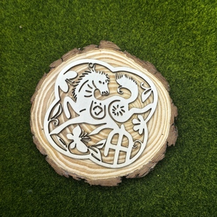 马年木版年画雕版福字非遗拓印工具套diy新年春节日活动定制作业