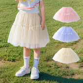 女童网纱半身裙蓬蓬裙2026春秋新款 儿童短裙公主半裙夏季 女孩裙子