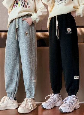 女童裤子春秋儿童运动裤女孩卫裤