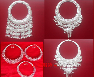 少数民族服饰银饰项圈项链苗族施侗项圈黄平项圈小项圈麻花项圈