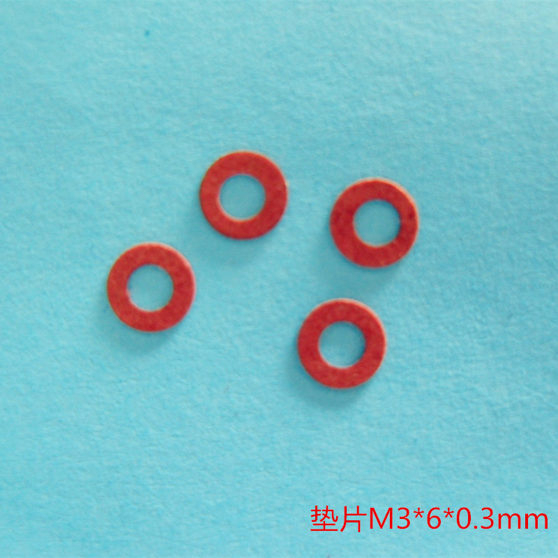 红垫片 快巴纸垫圈 红色绝缘片螺丝垫 M3*6MM*0.3mm