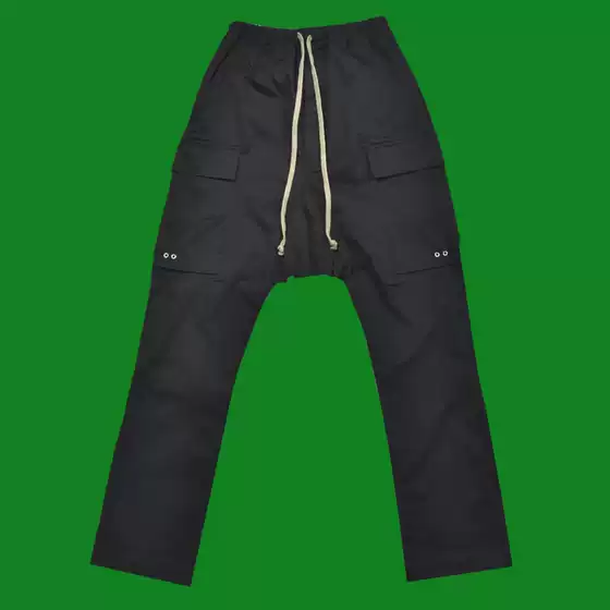 Ro Style European and American High Street Fashion Harem Drop-Crotch Three-Dimensional Pocket Cargo Pants Straight-Leg Men's Style Youth Casual